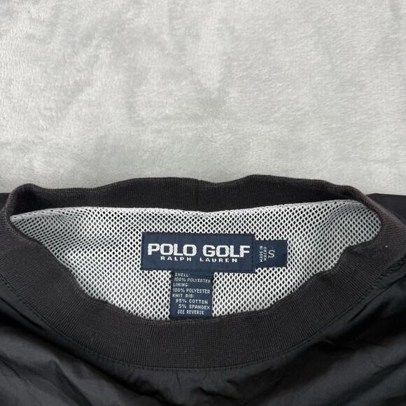 Polo Golf Ralph Lauren Windbreaker Pullover Red Black Men Size S Mesh Lined Prep - Picture 3 of 9